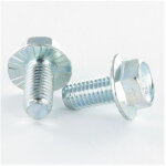 Vis m�taux t�te hexagonale th m5x20 acier zingu� embase collerette crant�e - 10 pi�ces