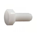 Vis m�taux t�te hexagonale th nylon naturel polyamide 6. 6 m8x20
