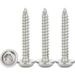 Vis � t�le autoperceuses m4x20mm, 50 pi�ces vis autoforeuse torx avec rondelle acier inoxydable a2 v2a ...