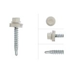 Wovar - vis pour tôle imitation tuile blanc galvanisé 4. 8 x 35 mm - boîte Wovar - vis pour tôle imitation tuile blanc galvanisé 4. 8 x 35 mm - boîte