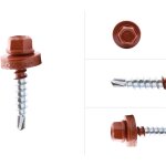 Vis pour tôle imitation tuile galvanisé terracotta r8004 4. 8 x 28 Vis pour tôle imitation tuile galvanisé terracotta r8004 4. 8 x 28