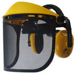 Visi�re professionnelle de protection extra - large anti - bruit � �cran grillag� relevable