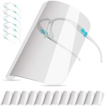 Visi�re de protection, avec 12 masques antibu�e rempla�ables et 6 lunettes r�utilisables, les hommes ...