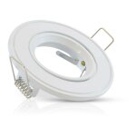 Vision - el - support de spot rond orientable blanc �86mm � lamelle miidex lighting� blanc