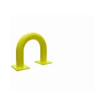 Viso - arceau de protection acier �76mm jaune - 375 x 350 mm - platine de fixation 4 trous 160 x 140 ...