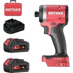 Visseuse � chocs 18v 1 / 4' hex 260 nm avec 2 batteries 18v 5ah, chargeur, coffret - rotake - s1 - 50d ...