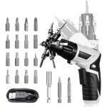 Visseuse devisseuse sans fil, 3. 6v mini visseuse, 1300mah tournevis electrique, corps rotatif � 180�, ...