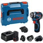 Visseuse gsr 12v - 32 fc - bosch - avec 2 batteries 2. 0ah - chargeur - divers embouts - l - boxx - 06019n7101 ...