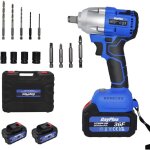 Lucn - visseuse � percussion sans fil - changement de pneu - batterie 6, 0 ah 21 v - couple max. : 420 ...