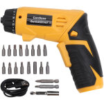 Visseuse sans fil 4nm, visseuse devisseuse sans fil 1. 5ah 3. 6v avec 18 accessoires, lampe led, c�ble ...