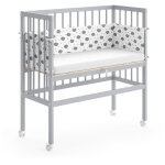 Vitalispa - lit d'appoint sophie, gris, 94 x 90 cm 1 rail latéral Vitalispa - lit d'appoint sophie, gris, 94 x 90 cm 1 rail latéral