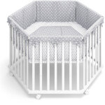 Parc à bébé estrella, blanc, 128 x 110 cm 6 coins, vitalispa Parc à bébé estrella, blanc, 128 x 110 cm 6 coins, vitalispa