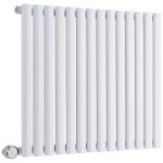 Hudson reed - vitality �lectrique ? radiateur design horizontal colonnes ovales ? blanc ? 63. 5 x 82. ...