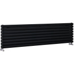 Hudson reed - vitality ? radiateur design horizontal ? noir ? 47. 2 x 178cm double rang