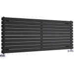 Hudson reed - vitality ? radiateur design horizontal ? noir ? 59 x 160cm double rang Hudson reed - vitality ? radiateur design horizontal ? noir ? 59 x 160cm double rang