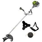 Vito - debroussailleuse thermique 43 cm3 moteur 2t 1, 5cv + lame 3 dents + bobine de fil + sangle de ...