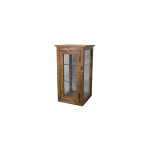 M&s - vitrine  poser 40x40x75, 5 cm en manguier avec tagres en verre