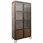 Vitrine 90x40 manguier laqu� brun heavy industry 223