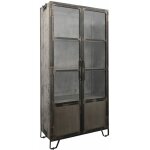 Vitrine 90x40 manguier laqu� gris heavy industry 123