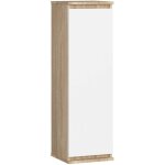 Armoire murale akord w30 chne sonoma 30 cm 1 porte faade blanche 3 tagres 30x30x99 cm