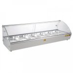 Vitrine chauffante 6 x gn 1 / 3 (p) 40 mm, 800 w, 220 v - mono
