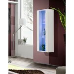 Vitrine led murale design fly ii 126cm blanc Vitrine led murale design fly ii 126cm blanc