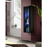 Paris prix - vitrine led murale design 'fly ii' 126cm noir Paris prix - vitrine led murale design 'fly ii' 126cm noir
