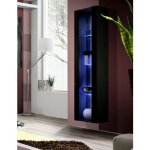 Paris prix - vitrine led murale design 'fly ii' 170cm noir Paris prix - vitrine led murale design 'fly ii' 170cm noir