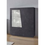 Dmora - vitrine moderne avec porte vitrée, made in italy, avec lumière led blanche, buffet avec étagères, ... Dmora - vitrine moderne avec porte vitrée, made in italy, avec lumière led blanche, buffet avec étagères, ...