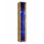 Paris prix - vitrine murale led 'switch' 180cm naturel