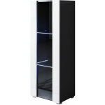 Muebles bonitos - vitrine avec pieds 2 cm avec led 1 porte meuble de rangement avec pieds 40 x 128 x ...