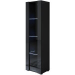 Lettiemobili - vitrine avec pieds 2 cm avec led 1 porte meuble de rangement avec pieds 40 x 167 x 29cm ...