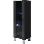 Vitrine avec pieds en aluminium 12 cm avec led 1 porte meuble de rangement avec pieds 40 x 138 x 29cm ...