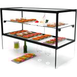 Vitrine pr�sentoir neutre zeppelin avec �tag�re et trappe de service sans ou avec led - l 555 / 920 mm ...