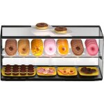 Vitrine professionnelle neutre 2 etagres avec ou sans led - 920x375 mm - sayl