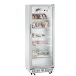 Vitrine r�frig�r�e 360 litres positive, 1 porte vitr�e, sur roulettes, blanche, 225 w, 230 v - mono