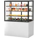 Vitrine r�frig�r�e � 4 faces avec base 100 serie integra - 1000 x 600 x 1400 mm et sans acc�s frontal ...