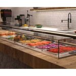 Vitrine réfrigérée drop - in avec couvercle - 1540 x 410 x 150 mm - sayl Vitrine réfrigérée drop - in avec couvercle - 1540 x 410 x 150 mm - sayl