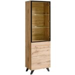 Vitrine tino + led, design scandinave, meuble d�co pour salon, petit mod�le