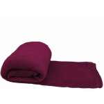 Vivezen - couverture, plaid polaire 150 x 200 cm en flanelle ultra doux - prune