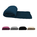 Vivezen - couverture, plaid polaire 220 x 240 cm en flanelle ultra doux - bleu