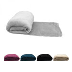 Vivezen - couverture, plaid polaire 220 x 240 cm en flanelle ultra doux - gris