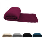 Vivezen - couverture, plaid polaire 220 x 240 cm en flanelle ultra doux - prune