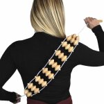 Vivezen - sangle, rouleau de massage de dos 113 x 7, 5 cm - 3 boules - bois