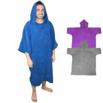 Serviette poncho de bain ou de plage - adulte - bleu vivezen