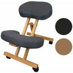 Vivezen - tabouret, chaise ergonomique, sige assis genoux en bois pliable et rglable - gris