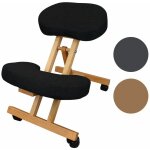 Vivezen - tabouret, chaise ergonomique, sige assis genoux en bois pliable et rglable - noir