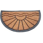 Paillasson caoutchouc / coco 40x70 cm - semi - circulaire
