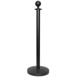 Potelet pour tapis rouge - noir - tte sphrique