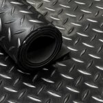 Tapis caoutchouc en rouleau ? motif diamant noir ? 3 mm ? largeur 200 cm - par mètre linéaire Tapis caoutchouc en rouleau ? motif diamant noir ? 3 mm ? largeur 200 cm - par mètre linéaire